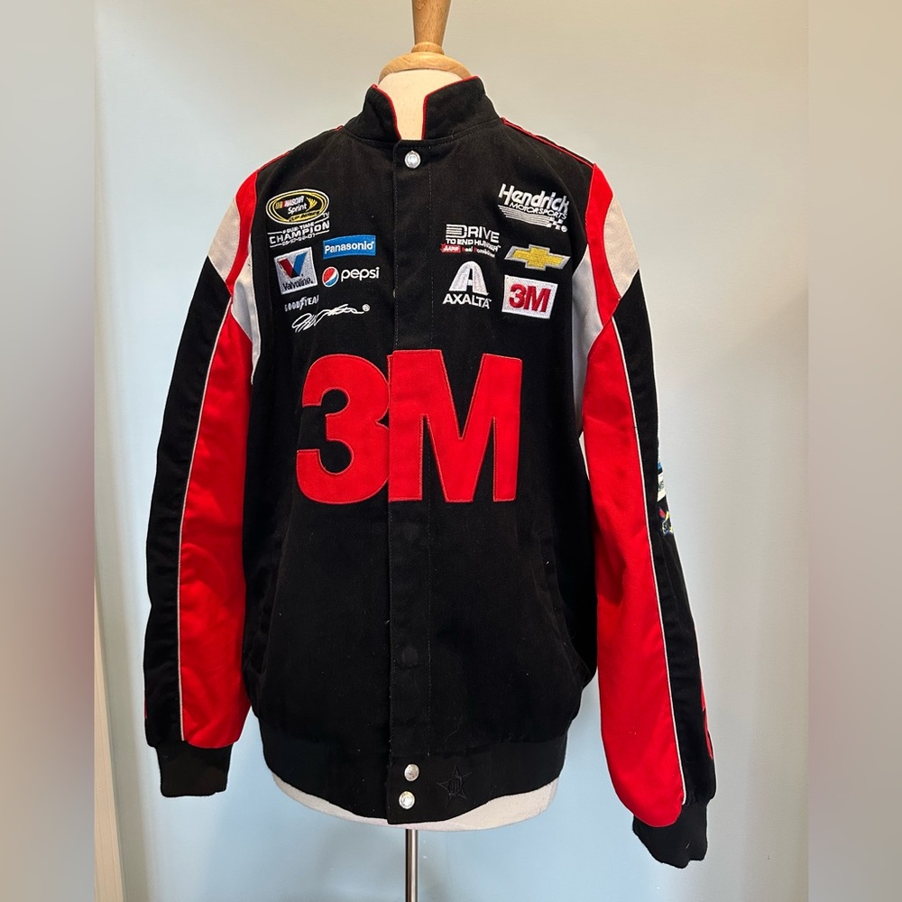 NASCAR Vintage Jeff Gordon #24 3M Racing Jacket logo details size Large